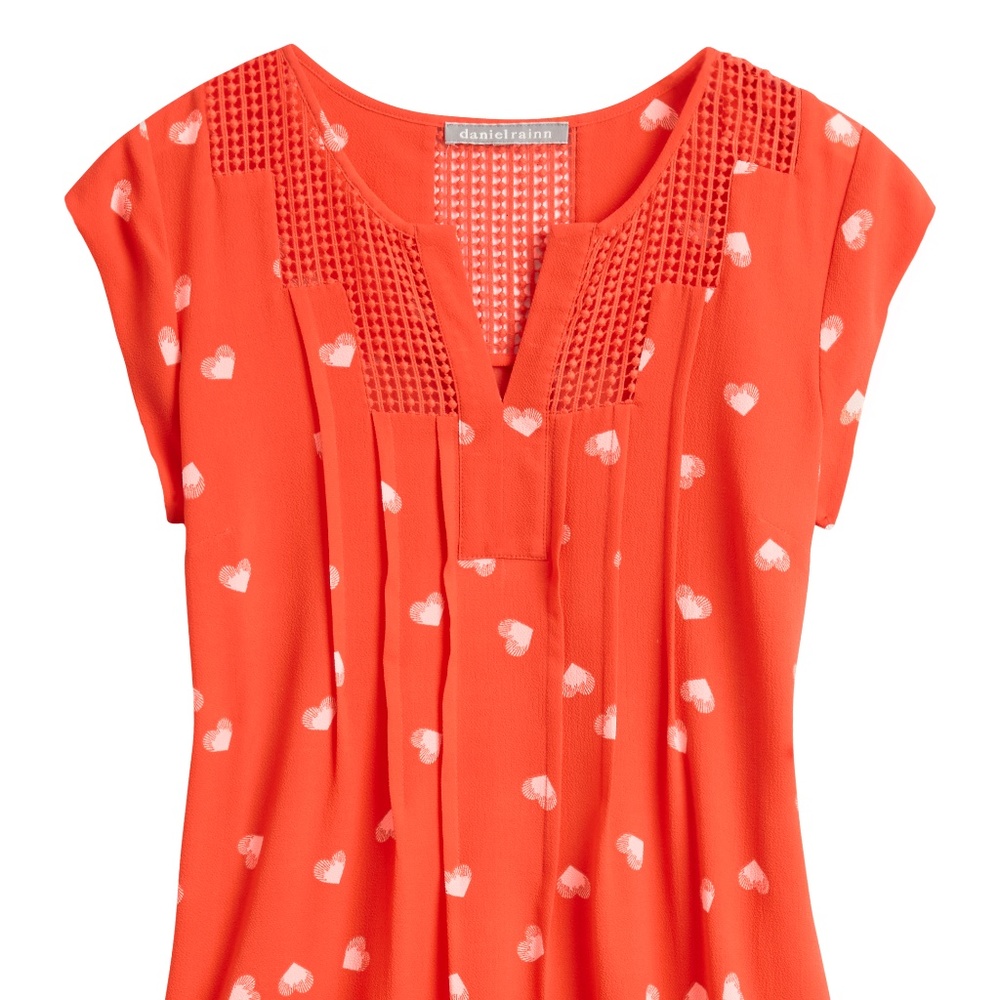 Estefany Lace detail split neck blouse